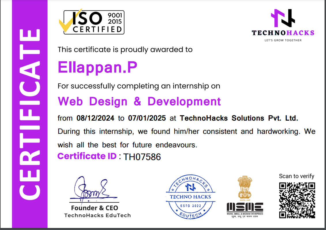 Technohacks_Internship